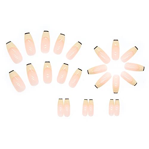 ?Black & Yellow Acrylic Nails? - Image 4