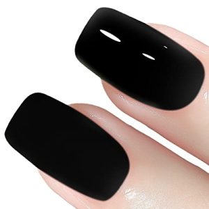 Black gel polish for nails.