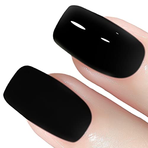 Black gel polish for nails.
