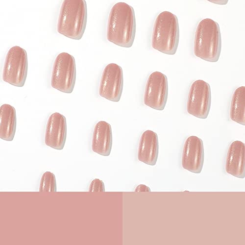 **24 Piece Natural Glitter Acrylic Nails Set for Stunning Long-Lasting Manicures** - Image 5