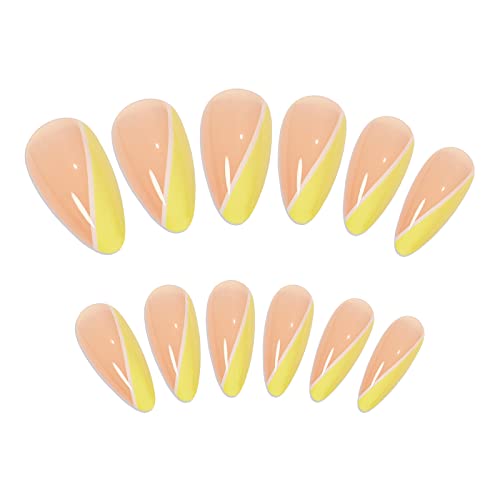 Yellow White Acrylic Nail Design Kit for Stylish Trendy Manicures - Image 2