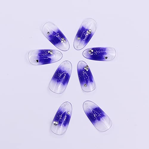 Royal Blue Stick On Nails - Image 2