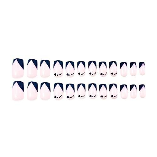Black Heart Acrylic Nails - Image 4