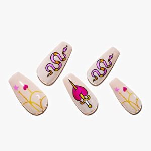New Zealand Custom Stick On Nails - Medium Length Set