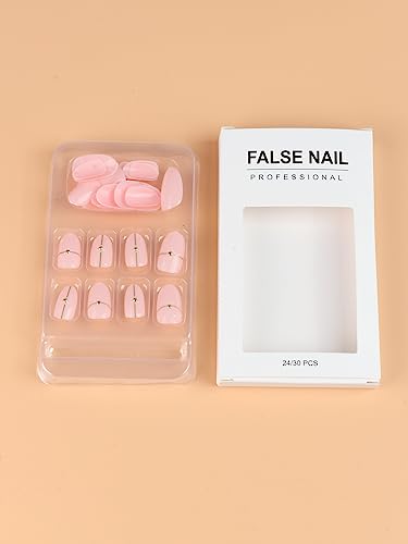 24-Piece Almond Shape Acrylic Nail Set for Salon Quality Manicure Easy Application - Image 4