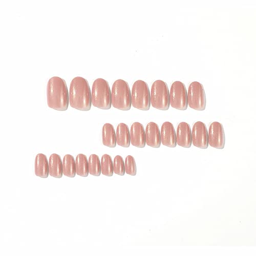 **24 Piece Natural Glitter Acrylic Nails Set for Stunning Long-Lasting Manicures** - Image 3