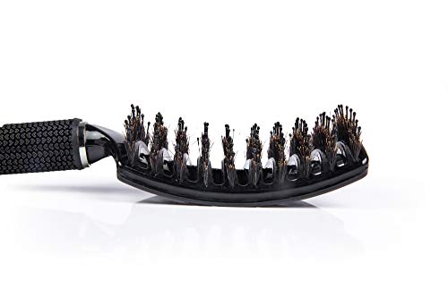 Curved glass brush for hair styling. - Image 6