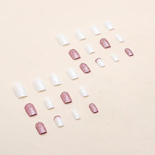 120 Piece Black and Silver Acrylic Nail Set - Stylish Durable Nail Art Kit - Image 4