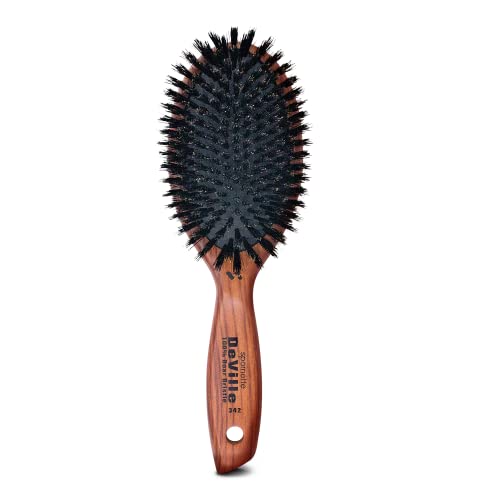 Boar Bristle Hair Brush for Smooth and Shiny Hair Natural Bristles Medium Size