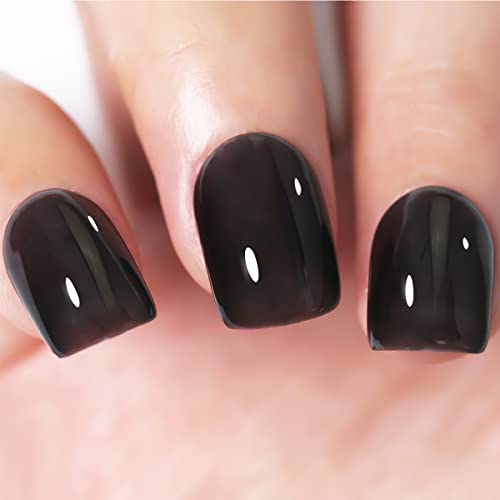 Black Jelly Nail Polish 15ml Dark Glossy Finish for Stunning, Smooth Nails - Image 3