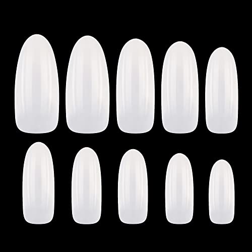 24pc Long Round Acrylic Nails for Salon-Quality Manicure, Durable & Stylish