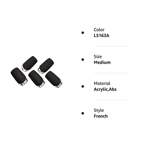 Chic Black Matte Acrylic Nails Set, 24 Pieces, for Stylish Manicure and Nail Art - Image 7