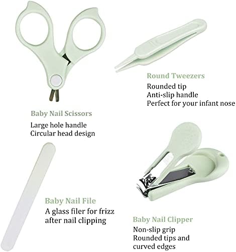 Infant Safety Nail Clippers and Scissors Set with Ergonomic Design - Image 4