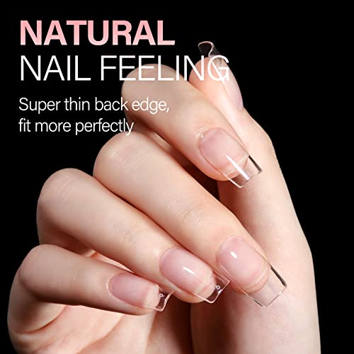 Box-Shaped Acrylic Nails for Trendy Nail Designs, 24 Pieces, Easy to Apply - Image 3
