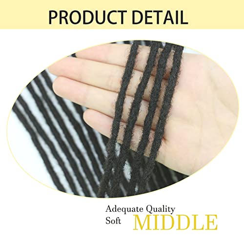 20 Inch Caucasian Human Hair Dreadlock Extensions Natural Look Stylish Hair - Image 4