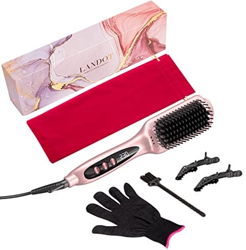 2-in-1 Hair Tool: Blow Dryer Brush Straightener