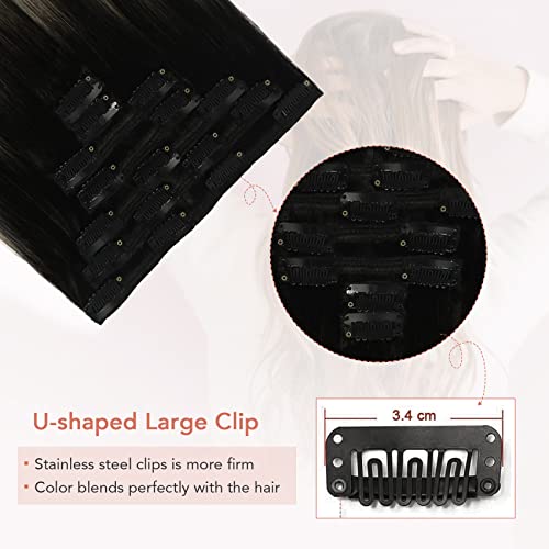 Black to Silver Ombre Hair Extension - Image 5