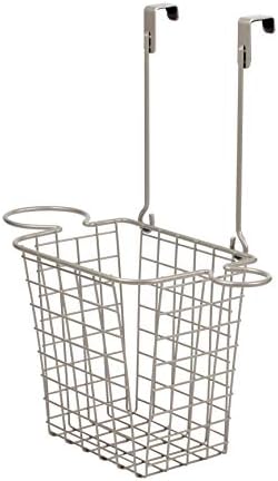 Hairdryer holder cabinet for convenient storage.
