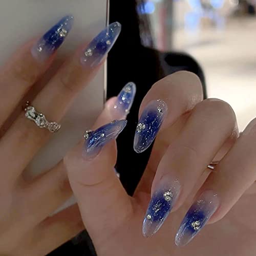 Royal Blue Stick On Nails