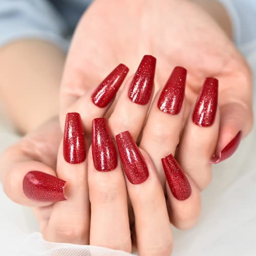 Vibrant Coffin Acrylic Nails Set for Eye-Catching Nail Art Creations - Image 3
