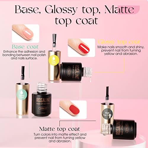 Rosalind 6 Color Gel Nail Polish Starter Kit with UV Lamp for Home Salon - Image 5