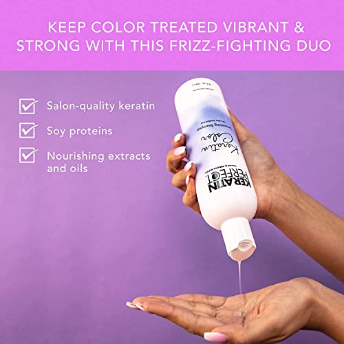Frizz-Fighting Bio Keratin Smoothing Shampoo for All Hair Types 12 oz - Image 4