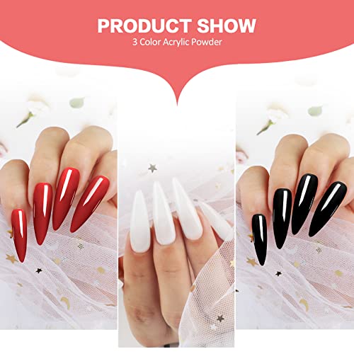 100 Piece Dark Red Acrylic Nail Tips - Medium Length - Image 2
