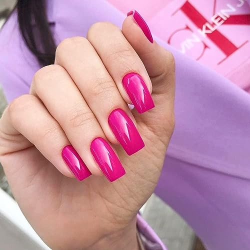 Chic Medium Length Acrylic Nails - Easy Application for a Stylish Look - Image 2