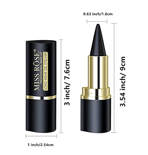 Black Gel Eyeliner Pen for Precise Application, Long-Lasting Formula, 0.5g Capacity - Image 7