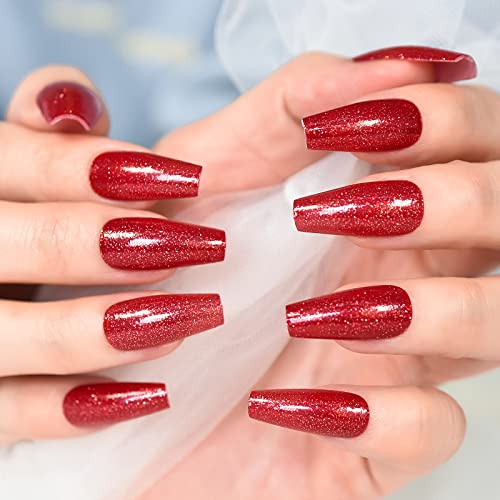 Vibrant Coffin Acrylic Nails Set for Eye-Catching Nail Art Creations - Image 2