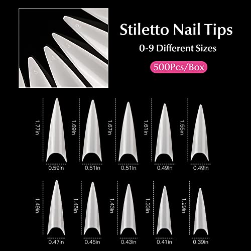 Long Stiletto Acrylic Nails - Image 2