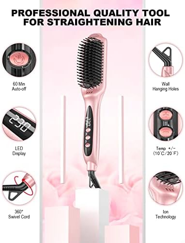 2-in-1 Hair Tool: Blow Dryer Brush Straightener - Image 7