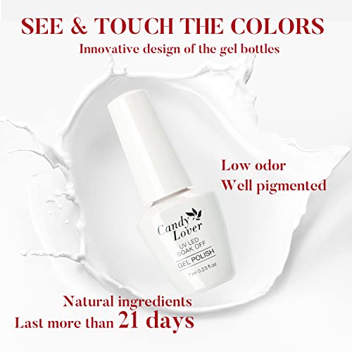 2-Pack Blue and Red Long-Lasting Nail Polish Set, 15ml Bottles - Image 6