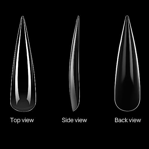 7-Inch Clear Acrylic Nail Extension Molds for Professional and DIY Nail Art - Image 4