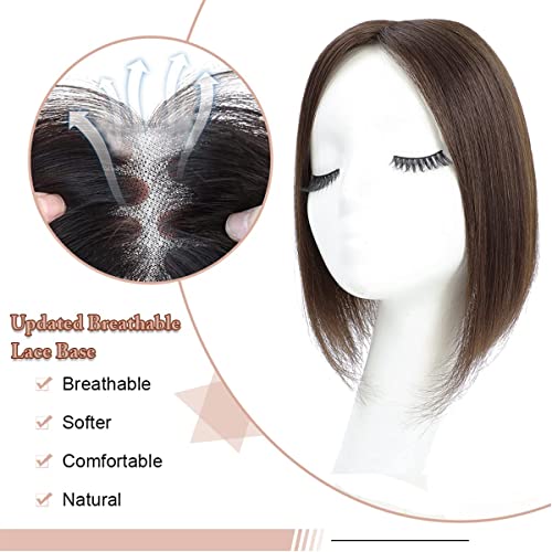 Natural Human Hair Topper for Volume and Coverage, Medium Size - Image 3