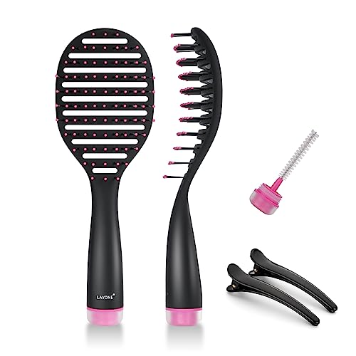3-Inch Swivel Styling Brush for Effortless Detangling and Smooth Hair, All Hair Types