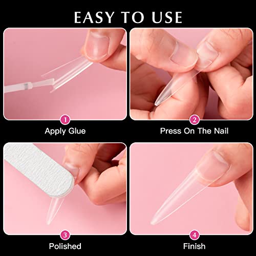 Long Stiletto Acrylic Nails - Image 4