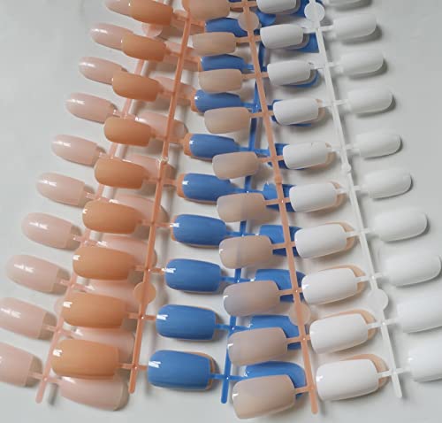 24-Piece Multicolored Acrylic Nails Set for Fashionable Nail Art Designs - Image 6