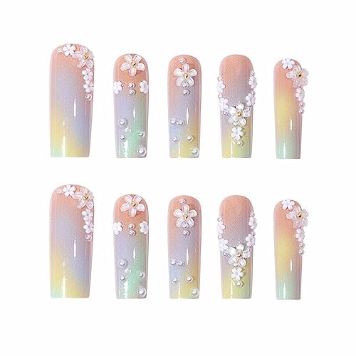 Square Tapered Stick-On Nails for Easy Application and Stylish Nail Art Design - Pack of 24 - Image 2