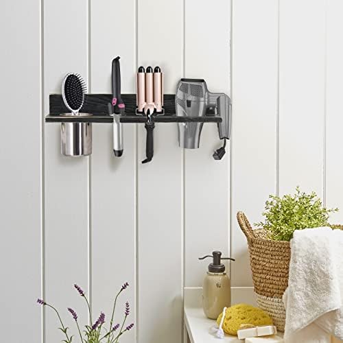 Wall-Mounted Hair Styling Tools Holder with Multiple Slots for Easy Organization - Image 2