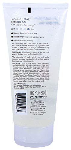 Andalou Naturals Natural Styling Hair Gel 8 oz for All Hair Types - Image 4