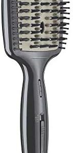 Rotating hair brush for styling and smoothing hair.