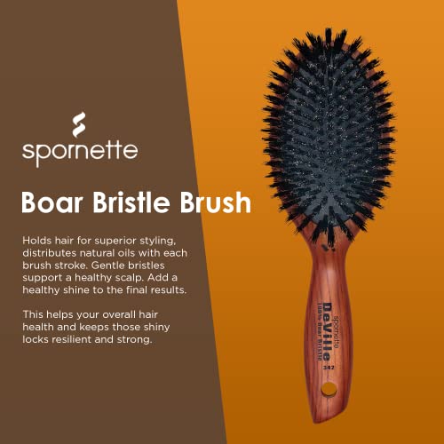 Boar Bristle Hair Brush for Smooth and Shiny Hair Natural Bristles Medium Size - Image 4