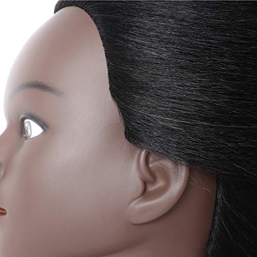 20-Inch Realistic Human Hair Doll Head for Professional Hair Styling Practice - Image 4