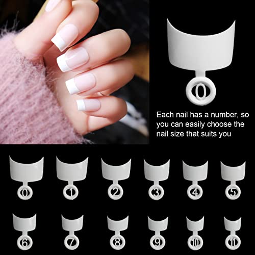 Short White Tip Acrylic Nails 24 Count for Effortless Nail Art and Styling - Image 5