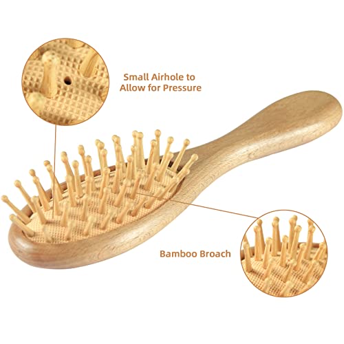 Soft Bristle Baby Wooden Hair Brush and Comb Set for Gentle Grooming - Image 4