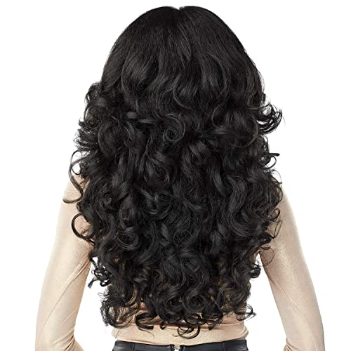 Synthetic and Human Hair Blend Wig Medium Natural Look Comfortable Fit - Image 3