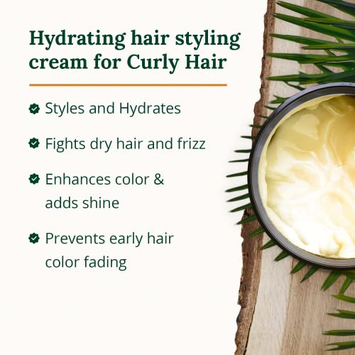 Natural 8 oz Cream for Curly Hair Moisturizing Frizz Control Formula - Image 3