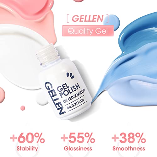 Blue and White Nail Polish 15ml, Long-Lasting, Quick-Drying Formula - Image 5