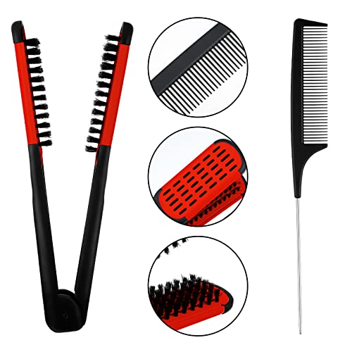 Brush with alligator bristles for hair styling. - Image 3